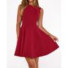 imageBTFBM Summer Dresses for Women 2026 Elegant Classy Formal A Line Sleeveless Party Cocktail Mini Dress Fashion ClothingRed