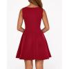 imageBTFBM Summer Dresses for Women 2026 Elegant Classy Formal A Line Sleeveless Party Cocktail Mini Dress Fashion ClothingRed