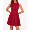 imageBTFBM Summer Dresses for Women 2026 Elegant Classy Formal A Line Sleeveless Party Cocktail Mini Dress Fashion ClothingRed