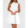 imageBTFBM Summer Dresses for Women 2026 Elegant Classy Formal A Line Sleeveless Party Cocktail Mini Dress Fashion ClothingWhite