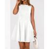 imageBTFBM Summer Dresses for Women 2026 Elegant Classy Formal A Line Sleeveless Party Cocktail Mini Dress Fashion ClothingWhite