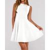 imageBTFBM Summer Dresses for Women 2026 Elegant Classy Formal A Line Sleeveless Party Cocktail Mini Dress Fashion ClothingWhite