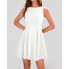 imageBTFBM Summer Dresses for Women 2026 Elegant Classy Formal A Line Sleeveless Party Cocktail Mini Dress Fashion ClothingWhite