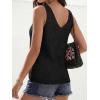 imageBTFBM Sweater Vest Women 2026 Spring Summer Sleeveless V Neck Sparkle Knit Basic Loose Fit Tank Tops Vacation OutfitsBlack
