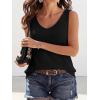 imageBTFBM Sweater Vest Women 2026 Spring Summer Sleeveless V Neck Sparkle Knit Basic Loose Fit Tank Tops Vacation OutfitsBlack