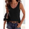 imageBTFBM Sweater Vest Women 2026 Spring Summer Sleeveless V Neck Sparkle Knit Basic Loose Fit Tank Tops Vacation OutfitsBlack