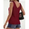 imageBTFBM Sweater Vest Women 2026 Spring Summer Sleeveless V Neck Sparkle Knit Basic Loose Fit Tank Tops Vacation OutfitsBurgundy