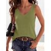 imageBTFBM Sweater Vest Women 2026 Spring Summer Sleeveless V Neck Sparkle Knit Basic Loose Fit Tank Tops Vacation OutfitsGreen