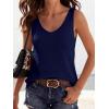 imageBTFBM Sweater Vest Women 2026 Spring Summer Sleeveless V Neck Sparkle Knit Basic Loose Fit Tank Tops Vacation OutfitsNavy Blue