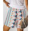 imageBTFBM Womens Boho Spring Shorts 2026 Beach Vacation Clothes Elastic Waist Casual Printed Loose Short Lounge Pant PocketsPrint Blue