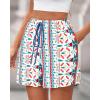 imageBTFBM Womens Boho Spring Shorts 2026 Beach Vacation Clothes Elastic Waist Casual Printed Loose Short Lounge Pant PocketsPrint Blue