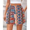 imageBTFBM Womens Boho Spring Shorts 2026 Beach Vacation Clothes Elastic Waist Casual Printed Loose Short Lounge Pant PocketsPrint Navy