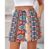 imageBTFBM Womens Boho Spring Shorts 2026 Beach Vacation Clothes Elastic Waist Casual Printed Loose Short Lounge Pant PocketsPrint Navy