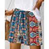 imageBTFBM Womens Boho Spring Shorts 2026 Beach Vacation Clothes Elastic Waist Casual Printed Loose Short Lounge Pant PocketsPrint Navy