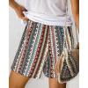 imageBTFBM Womens Boho Spring Shorts 2026 Beach Vacation Clothes Elastic Waist Casual Printed Loose Short Lounge Pant PocketsStriped Navy