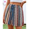 imageBTFBM Womens Boho Spring Shorts 2026 Beach Vacation Clothes Elastic Waist Casual Printed Loose Short Lounge Pant PocketsStriped Navy