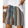 imageBTFBM Womens Boho Spring Shorts 2026 Beach Vacation Clothes Elastic Waist Casual Printed Loose Short Lounge Pant PocketsStriped Navy