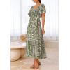 imageBTFBM Womens Clothing Wedding Guest Dresses Casual Boho Floral Short Sleeve Smocked Maxi Beach Spring Summer Dress 2026Floral Grass Green