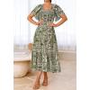 imageBTFBM Womens Clothing Wedding Guest Dresses Casual Boho Floral Short Sleeve Smocked Maxi Beach Spring Summer Dress 2026Floral Grass Green