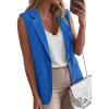 imageBTFBM Blazers For Women Spring Button Down Loose Vest Tops For Women Work Business Casual Outfits Summer Fashion 2026Blue