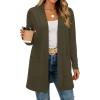 imageBTFBM Long Cardigans for Women Trendy Pockets Spring Clothes 2026 Casual Open Front Lightweight Shawl CardiganArmy Green