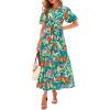 Floral Orange Green