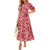 Floral Red Orange Pink