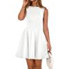 imageBTFBM Summer Dresses for Women 2026 Elegant Classy Formal A Line Sleeveless Party Cocktail Mini Dress Fashion ClothingWhite