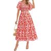 Floral Red White