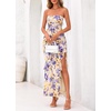 image:imageBTFBM Off The Shoulder Dresses for Women Summer 2026 Strapless Ruffle Slit Formal Wedding Guest Dress Cocktail PartyFloral Apricot Blue