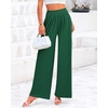 image:imageBTFBM Palazzo Pants for Women 2026 Summer Clothes Pockets High Waist Casual Ribbed Knit Flowy Spring Wide Leg TrousersGreen