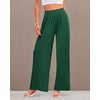 image:imageBTFBM Palazzo Pants for Women 2026 Summer Clothes Pockets High Waist Casual Ribbed Knit Flowy Spring Wide Leg TrousersGreen