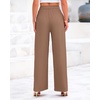 image:imageBTFBM Palazzo Pants for Women 2026 Summer Clothes Pockets High Waist Casual Ribbed Knit Flowy Spring Wide Leg TrousersKhaki
