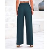image:imageBTFBM Palazzo Pants for Women 2026 Summer Clothes Pockets High Waist Casual Ribbed Knit Flowy Spring Wide Leg TrousersLake Blue
