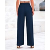 image:imageBTFBM Palazzo Pants for Women 2026 Summer Clothes Pockets High Waist Casual Ribbed Knit Flowy Spring Wide Leg TrousersNavy