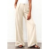 image:imageBTFBM Womens Wide Leg Palazzo Pants Button High Waisted with Pockets Casual Work Summer Outfits Trendy Business 2026Beige