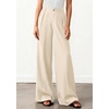 image:imageBTFBM Womens Wide Leg Palazzo Pants Button High Waisted with Pockets Casual Work Summer Outfits Trendy Business 2026Beige