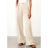 image:imageBTFBM Womens Wide Leg Palazzo Pants Button High Waisted with Pockets Casual Work Summer Outfits Trendy Business 2026Beige