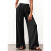image:imageBTFBM Womens Wide Leg Palazzo Pants Button High Waisted with Pockets Casual Work Summer Outfits Trendy Business 2026Black