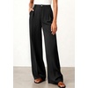 image:imageBTFBM Womens Wide Leg Palazzo Pants Button High Waisted with Pockets Casual Work Summer Outfits Trendy Business 2026Black
