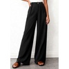 image:imageBTFBM Womens Wide Leg Palazzo Pants Button High Waisted with Pockets Casual Work Summer Outfits Trendy Business 2026Black