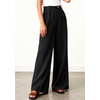 image:imageBTFBM Womens Wide Leg Palazzo Pants Button High Waisted with Pockets Casual Work Summer Outfits Trendy Business 2026Black