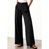 image:imageBTFBM Womens Wide Leg Palazzo Pants Button High Waisted with Pockets Casual Work Summer Outfits Trendy Business 2026Black