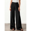image:imageBTFBM Womens Wide Leg Palazzo Pants Button High Waisted with Pockets Casual Work Summer Outfits Trendy Business 2026Black