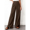 image:imageBTFBM Womens Wide Leg Palazzo Pants Button High Waisted with Pockets Casual Work Summer Outfits Trendy Business 2026Brown