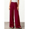 image:imageBTFBM Womens Wide Leg Palazzo Pants Button High Waisted with Pockets Casual Work Summer Outfits Trendy Business 2026Burgundy
