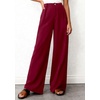 image:imageBTFBM Womens Wide Leg Palazzo Pants Button High Waisted with Pockets Casual Work Summer Outfits Trendy Business 2026Burgundy