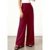 image:imageBTFBM Womens Wide Leg Palazzo Pants Button High Waisted with Pockets Casual Work Summer Outfits Trendy Business 2026Burgundy