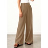 image:imageBTFBM Womens Wide Leg Palazzo Pants Button High Waisted with Pockets Casual Work Summer Outfits Trendy Business 2026Khaki