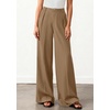 image:imageBTFBM Womens Wide Leg Palazzo Pants Button High Waisted with Pockets Casual Work Summer Outfits Trendy Business 2026Khaki